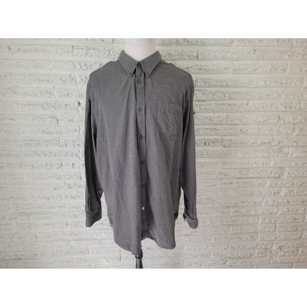 Five Four Los Angeles Mens Shirt 3XL Long Sleeve Gray Casual Collar GRA90E